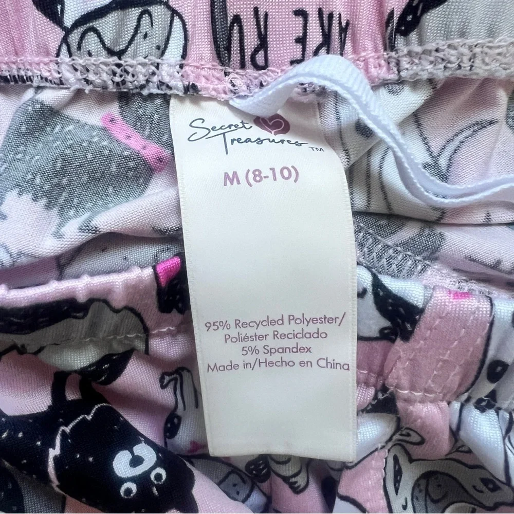 Secret Treasures Cute Dog Print‎ Pajama Pants- sz M